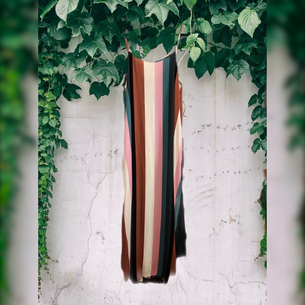 Plus Size Free People style Striped Maxi Dress NWT